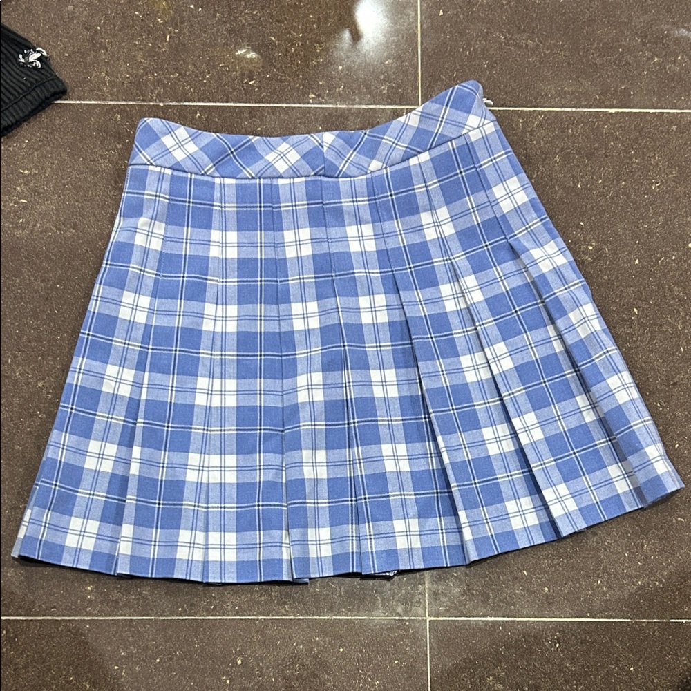 Sunday Best (Aritzia) Blue Plaid Women's Skirt